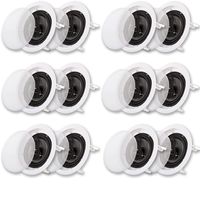 Acoustic Audio CS-IC63-6PR 300 Watt 6.5" 3-Way Home Theater In-Wall/Ceiling Speakers (6-Pair)