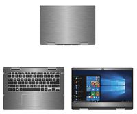 Decalrus - Protective Decal for Dell Inspiron 5482 / i5482 2-in-1 (14" Screen) Laptop Titanium Texture Brushed Aluminum Skin case Cover wrap BAdellInspiron2in1_5482Titanium