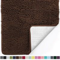 Gorilla Grip Original Luxury Chenille Bathroom Rug Mat, 30x20, Extra Soft and Absorbent Shaggy Rugs, Machine Wash Dry, Perfect Plush Carpet Mats for Tub, Shower, and Bath Room, Brown