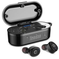 Wireless Waterproof Bluetooth Earbuds, Temdan Sport Mini Wireless Headphones with Wireless Charging Box 15H Play Time Sports Waterproof Wireless Earbuds for iPhone/iTouch and More(2018 Release)