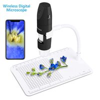 Wireless Digital Microscope, USB Microscope Wi-Fi High Resolution Magnification Handheld with Flexible Arm Observation Stand, Magnifier Camera for Android, iPhone, Tablet, Windows, MacBook