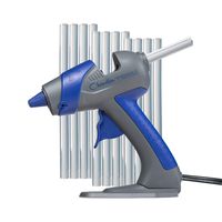 Chandler Tool Mini Glue Gun - 25 Watt Mini Size High Temp Hot Melt Mini Glue Gun Kit with 12 Pcs Mini Hot Glue Sticks, Patented Base Stand &, for Arts & Crafts, DIY & More (Blue)