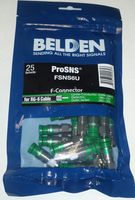 Belden FSNS6U ProSNS Universal F Connectors for RG6/RG6Q Cable (25 Pack)