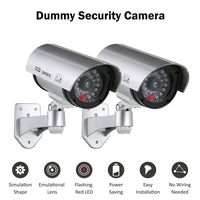 SANNCE Bullet Dummy Fake Surveillance Security CCTV Dome Bullet Camera Indoor Outdoor with one LED Light(Pack of 2)