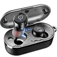 TOZO T10 Bluetooth 5.0 Wireless Earbuds with Wireless Charging Case IPX8 Waterproof TWS Stereo Headphones in-Ear Built-in Mic Headset Premium Sound with Deep Bass for Sport Black