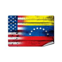 ExpressItBest 4" x 6" Decal/Sticker with Flag of Venezuela - Wood w USA Flag - UV Resistant - Outdoor Quality - Lasts for Years