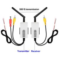 LeeKooLuu RCA Color Video Wireless Transmitter and Receiver for Car/Truck/Van/Pickup/Camper Backup Camera System 12V-24V 2.4GHz for Rear View Camera Monitor System Working on Vehicle of 82ft - 100ft