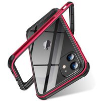 TORRAS iPhone 11 Case/XR Case Bumper, Hard Slim Thin Metal Case with Soft Protective Inner Phone Cover Cases Compatible for iPhone 11/ XR, Red