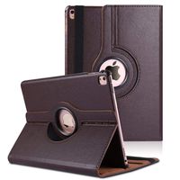 Povinmos Apple 2018 iPad Pro 12.9" 3rd Gen PU Leather Case Cover w/ 360 Rotating Stand (Brown)