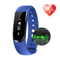 Fitness Tracker Heart Rate Monitor,COOLEAD ID101HR Waterproof Bluetooth Sleep Monitor Music Control,Activity Health Tracker,Pedometer Step Counter,Smart Bracelet Wristband for Android/IOS Phone（Blue)