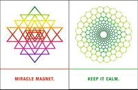 Quiplip EM04096PCK Sacred Geometry Greeting Cards"Miracle, Calm", 6-pack