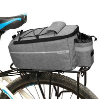 Lixada Insulated Trunk Cooler Bag for Warm or Cold Items,Bicycle Rear Rack Storage Luggage,Reflective MTB Bike Pannier Bag (Gray)