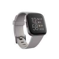 Fitbit Versa 2 Health & Fitness Smartwatch with Heart Rate, Music, Alexa Built-in, Sleep & Swim Tracking, Stone/Mist Grey, One Size (S & L Bands Included)