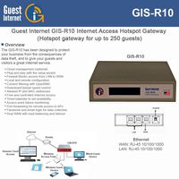 GIS-R10 Hotspot Gateway for Businesses up to 250 Users