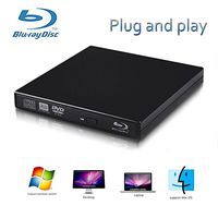 External Blu-ray Drives,Lvaen- External usb 2.0 blu-ray DVD CD drive/BD - ROM,High speed, play blu-ray disc, CD，DVD,perfect support xp/win7/win8/win10/Linux system