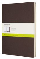 Moleskine Cahier Journal, Soft Cover, XL (7.5" x 9.5") Plain/Blank, Coffee Brown (Set of 3)