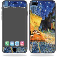 MightySkins Skin Compatible with Apple iPhone 8 Plus - Cafe Terrace at Night | Protective, Durable, and Unique Vinyl Decal wrap Cover | Easy to Apply, Remove, and Change Styles | Made in The USA
