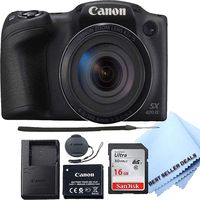 Canon PowerShot SX420 Digital Camera w/ 42x Optical Zoom - Wi-Fi & NFC Enabled (Black) Bundle with 16gb Memory Card (Compact)