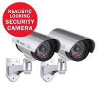 ANNKE 2 Pack Home Security Simulated Cameras with Flashing Red LED for Indoor and Outdoor use