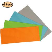 Microfiber Screen Cleaning Cloths for Electronics(4Pack)-6 * 7 Inch 4 Color Clean Screens, Glasses,Lenses for Cameras,LCD,TV,Computer,Tablet,Cell Phone,iPad,iPhone