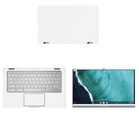 Decalrus - Protective Decal for Asus ChromeBook Flip C434 / C434TA (14" Screen) Laptop White Carbon Fiber Skin case Cover wrap CFasusChrmbk14_C434taWhite