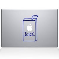 The Decal Guru 1008-MAC-11A-DB Apple Juice Vinyl Sticker, 11" Macbook Air, Blue