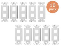 Tricom Quickport Decora Wall Plate Keystone Insert (10 Pack, 2 Ports)
