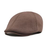 VOBOOM Men's Cotton Flat Ivy Gatsby Newsboy Driving Hat Cap (Style3-Brown)