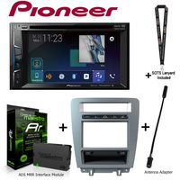 Pioneer AVH1400NEX 6.2" DVD Receiver with Apple Carplay, iDatalink KIT-MUS1 Factory Integration Adapter for Select Ford Mustang, ADS-MRR Interface Module and BAA21 Antenna Adapter and a SOTS Lanyard