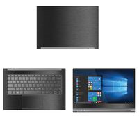 decalrus - Protective Decal for Lenovo Yoga C930 (13.9" Screen) Laptop Dark Grey Texture Brushed Aluminum Skin Skins Decal wrap BAlenovoYoga13_C930Dark Grey