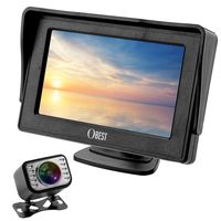 B-Qtech Backup Camera and Monitor Kit for Car/SUV/RV/Pickup/Truck/Trailer Waterproof Night Vision Rear View Camera with Guide Lines