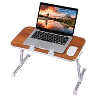 Laptop Desk, Utaxo Laptop Computer Stand, Adjustable Lap Desks Bed Tray for Eating, Foldable Laptop Desk, Notebook Stand Reading Holder in Sofa and Couch (Medium, Brown)