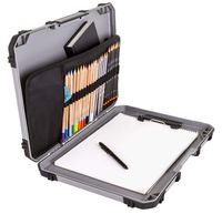 ArtBin 6838AG Sketch Board, Portable Drawing Surface with Internal Art & Craft Storage, Grey