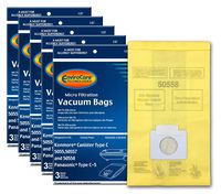 EnviroCare Replacement Micro Filtration Vacuum Bags to fit Kenmore Canister Q. 5055, 50557 and 50558 Panasonic Type C-5 Models 15 Pack, 15, Yellow
