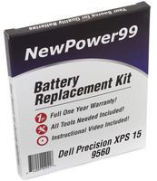 NewPower99 Battery Kit with Battery, Video Instructions and Tools for Dell Precision XPS 15 9560