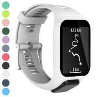 Watbro Band Compatible with Tomtom Runner 2/3 Series, Spark 3, Golfer 2, Adventurer, Silicone Replacement Runner Watch Band Strap Wristband for Women Men