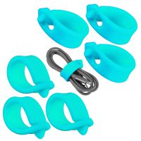 ELFRhino Reusable Cord Organizer Cable Straps Keeper Holder Cable Ties Wire Ties for Phone Charging Cord Electronics Electrical Computer PC Wire Wrap Manager Management(Set of 6)