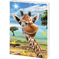 Tree-Free Greetings, Soft Cover Journal Notebook, 160 Lined Pages, 5.5 x 7.5 x 0.75 Inches, Giraffe Selfie  (JR89906)