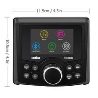 Marine Stereo, Audio Video Player FM/AM with Bluetooth Streaming, for Yacht, Boat, UTV, ATV, Spa, Golf Cart