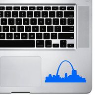 StickAny Palm Series St. Louis Skyline Arch Sticker for MacBook Pro, Chromebook, and Laptops (Blue)
