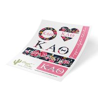 Kappa Alpha Theta Classic Floral Sticker Decal Laptop Water Bottle Car Theta (Sheet C. Floral)