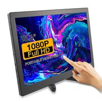 ELECROW 15.6 Inch Portable Monitor for Laptop Full HD IPS Touch Screen 1920x1080p with Dual USB Type C/Mini HDMI/Mini DP/ 85Hz for PC Game Console