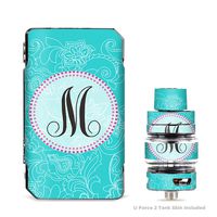 IT'S A SKIN Decal Vinyl Wrap for VooPoo Drag Mini & UForce T2 Tank Vape Sticker Sleeve Cover/Monogram Letter M