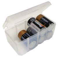 Dial Industries B330FN Battery Organizer Case, 8 D, Clear