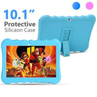 Kids Tablet PC 10 inch 3G GSM IPS 1280800 5.0M Rear and 2.0M Front Cameras Dual SIM Card Slots 1GB RAM 16GB Storage Quad-core 1.3GHZ Cortex-A7 with Shockproof Silicon Case for Kids (Pink) (Blue)