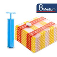 Storage Master Space Saver Bags, Vacuum Storage Bags for Travel & Home (8-Medium)