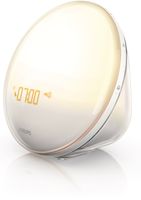 Philips Wake-Up Light Alarm Clock with Colored Sunrise Simulation and Sunset Fading Night Light, White (HF3520)