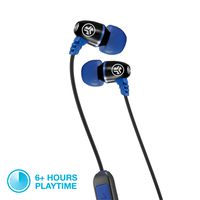 JLab Audio Metal Bluetooth Wireless Rugged Earbuds | Titanium 8mm Drivers | 6 Hour Battery Life | Noise Isolation | Bluetooth 5.0 | IP55 Sweat Proof Rating Extra Gel Tips & Cush Fins | Black/Blue
