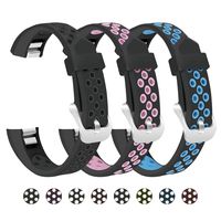 Mosstek Bands Compatible with Fitbit Alta/Alta HR/Fitbit Ace, 3 Pack Soft Sport Wristbands Breathable Silicone Replacement Bands Compatible with Fitbit Alta/Alta HR/Fitbit Ace Men Women