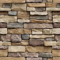 Stone Peel and Stick Wallpaper - Self Adhesive Wallpaper - Removable Contact Paper, Wall Paper, or Shelf Paper - 3D Faux Textured Stone Wall Look - Brick Wallpaper - (1, 17.71" Wide x 393" Long)